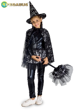 CAPPELLO+MANTELLO STREGA ARGENTO